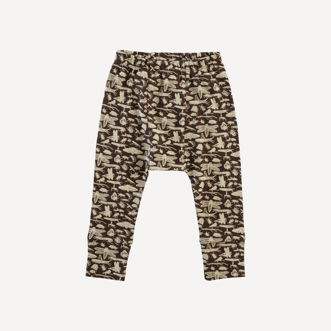classic panda pant | forest insects | organic cotton interlock