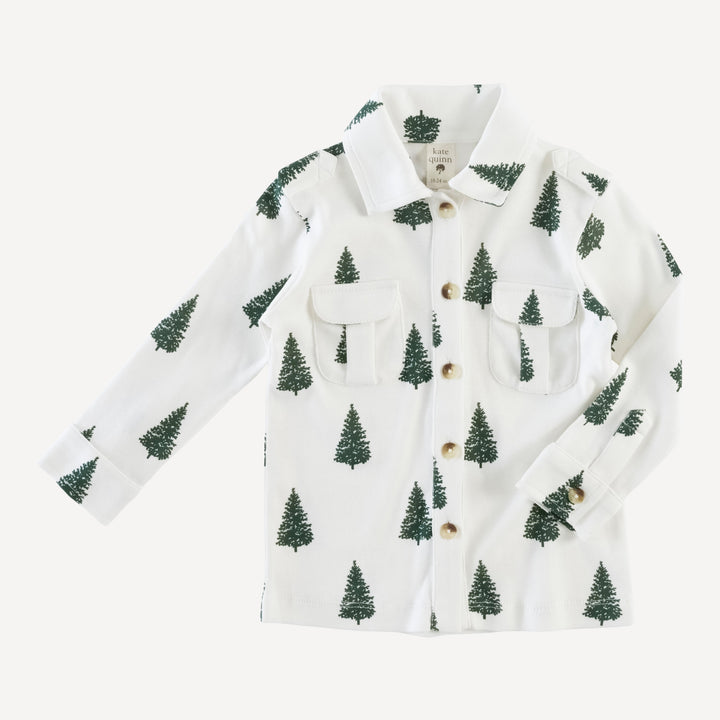 long sleeve military top | forest pine | organic cotton single rib