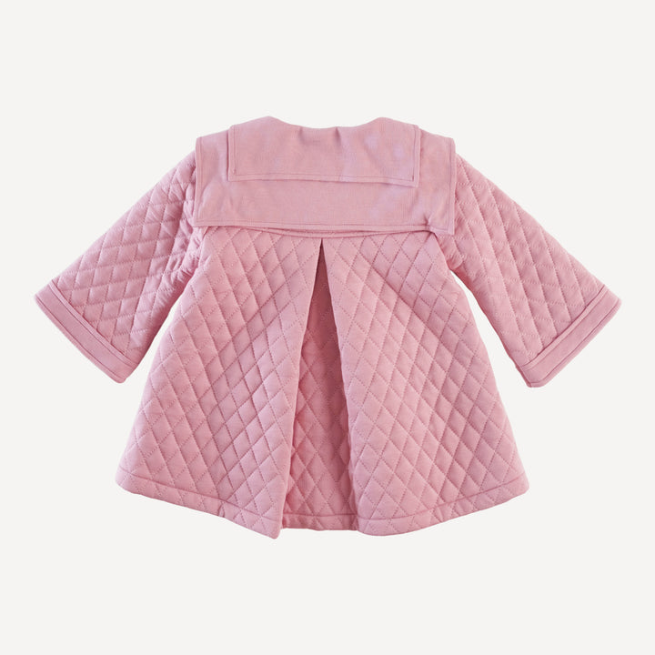 quilted diamond yoke double collar jacket | foxglove | bamboo