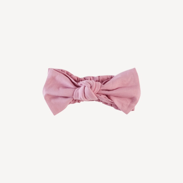 large bow elastic headband | foxglove | bamboo