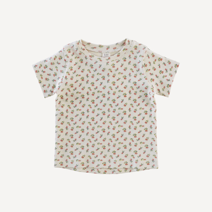 short sleeve essential boxy tee | french rose bud | organic cotton interlock