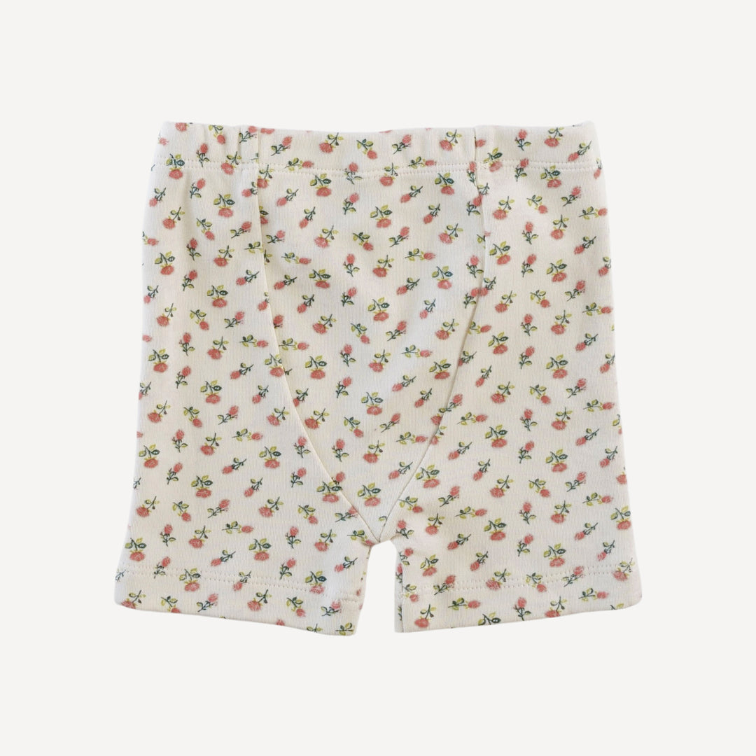 short sleeve crew neck shortie pj set | french rose bud | organic cotton interlock