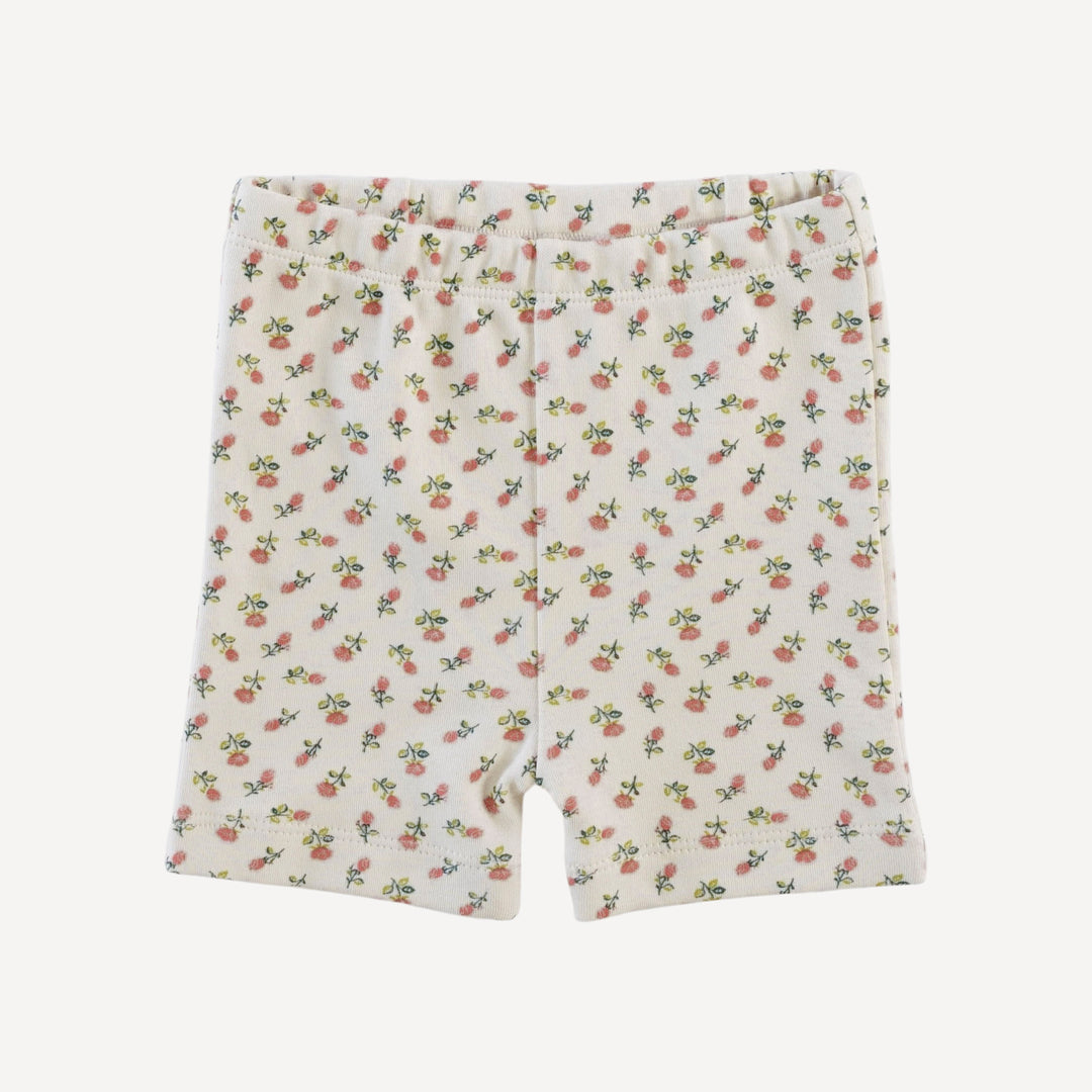 short sleeve crew neck shortie pj set | french rose bud | organic cotton interlock