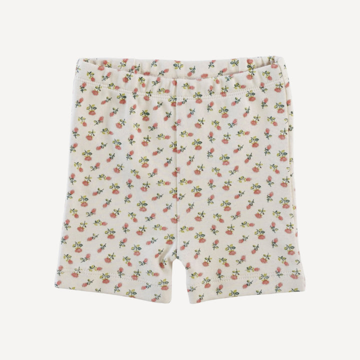 short sleeve crew neck shortie pj set | french rose bud | organic cotton interlock