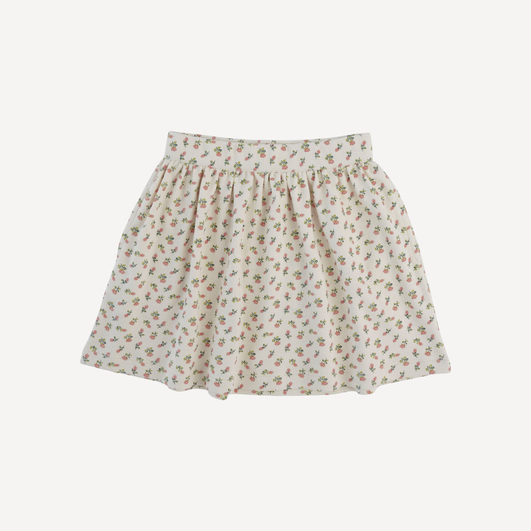 basic skirt | french rose bud | organic cotton interlock