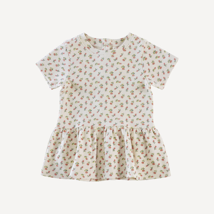 kate flare leg set | french rose bud | organic cotton interlock
