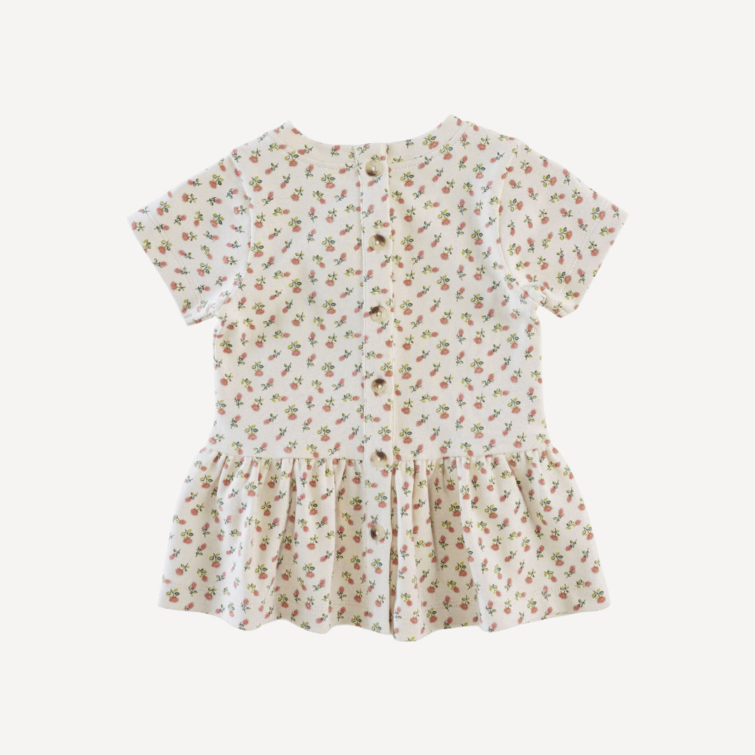 kate flare leg set | french rose bud | organic cotton interlock