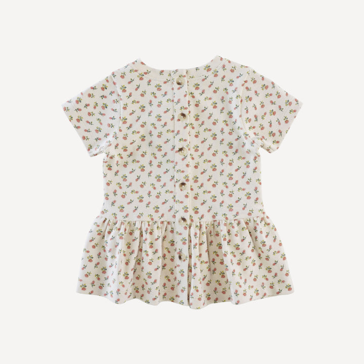 kate flare leg set | french rose bud | organic cotton interlock