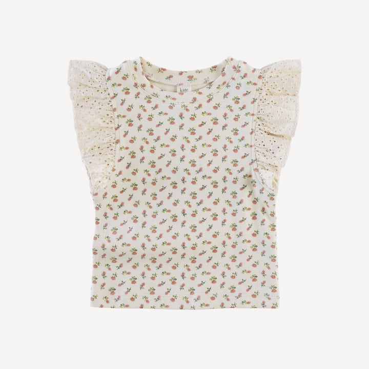 100 acre wood flutter tee | french rose bud | organic cotton interlock