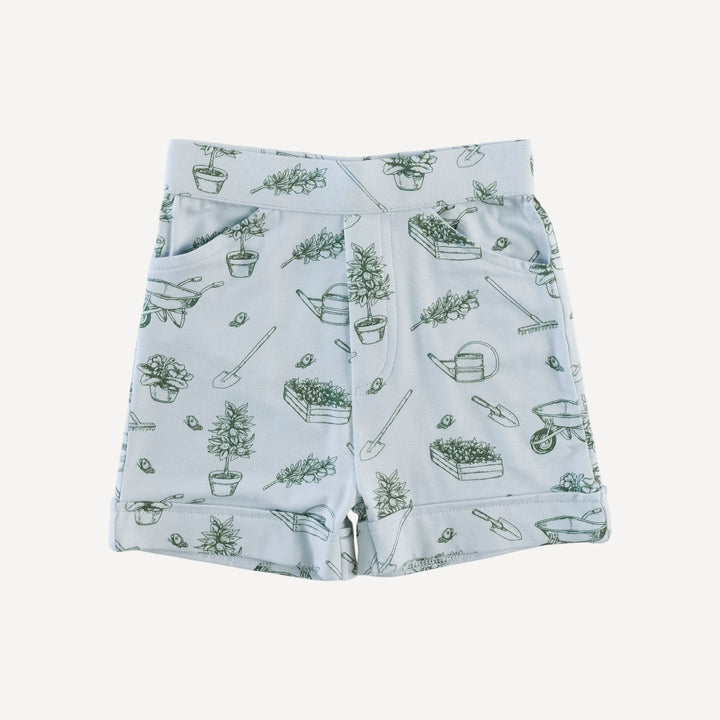 cuffed pocket short | gardening | bamboo