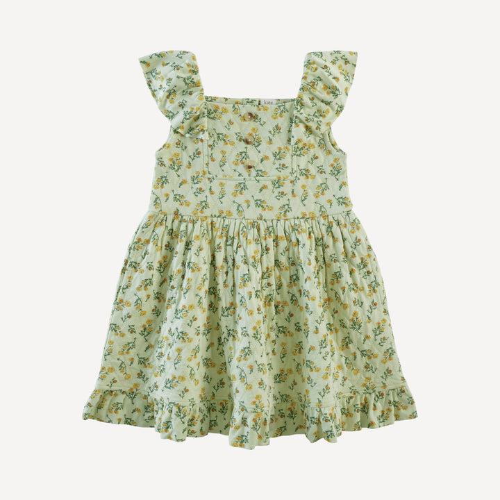 quilted party dress | garden tiny chamomile | bamboo