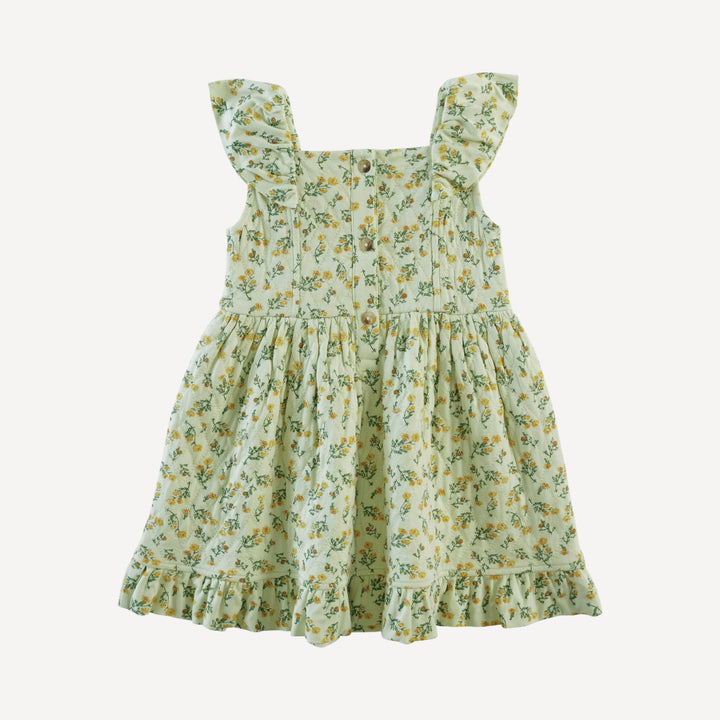 quilted party dress | garden tiny chamomile | bamboo