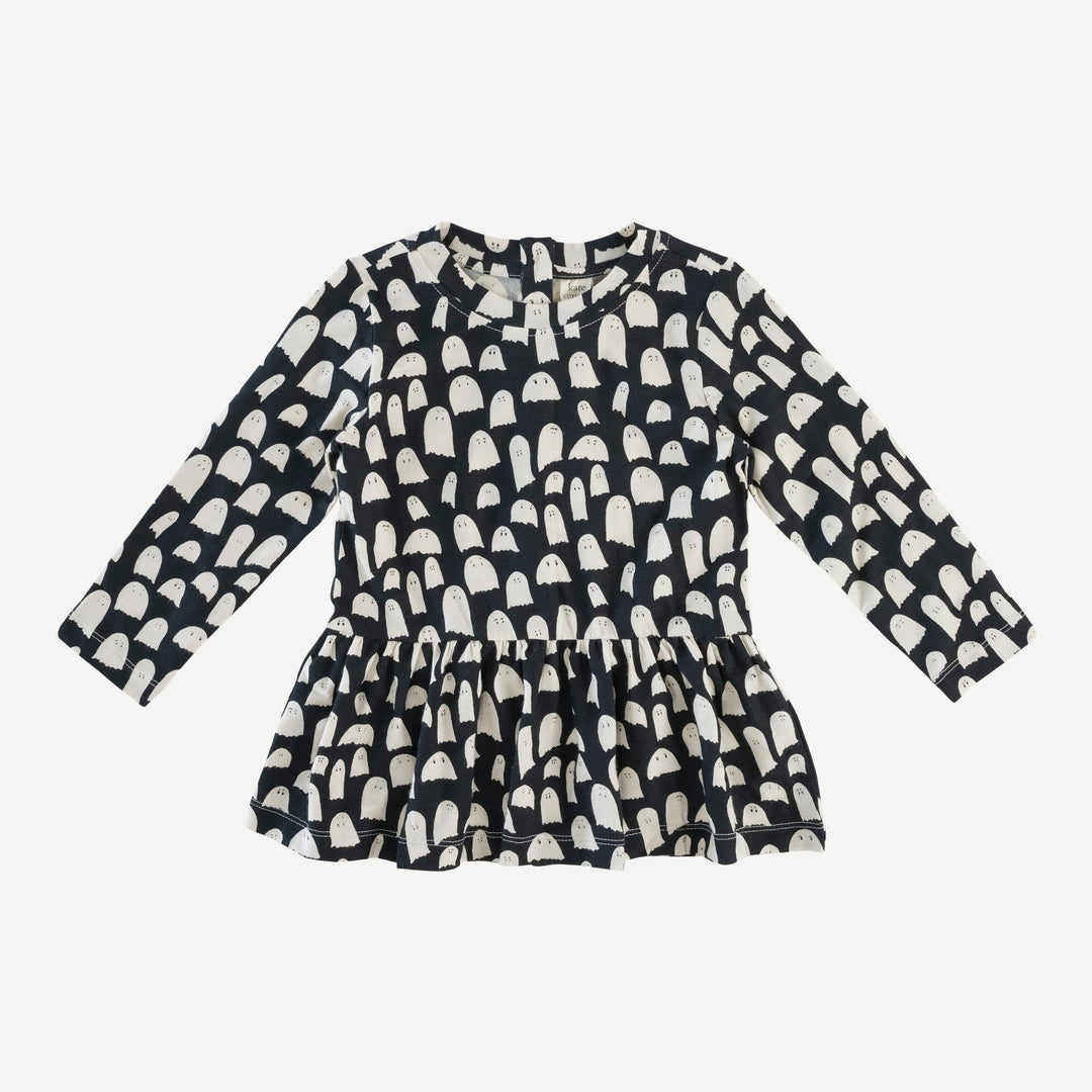 long sleeve kate top | ghosts | organic cotton interlock