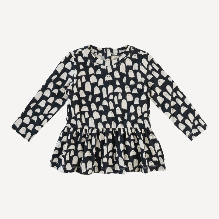 long sleeve kate top | ghosts | organic cotton interlock