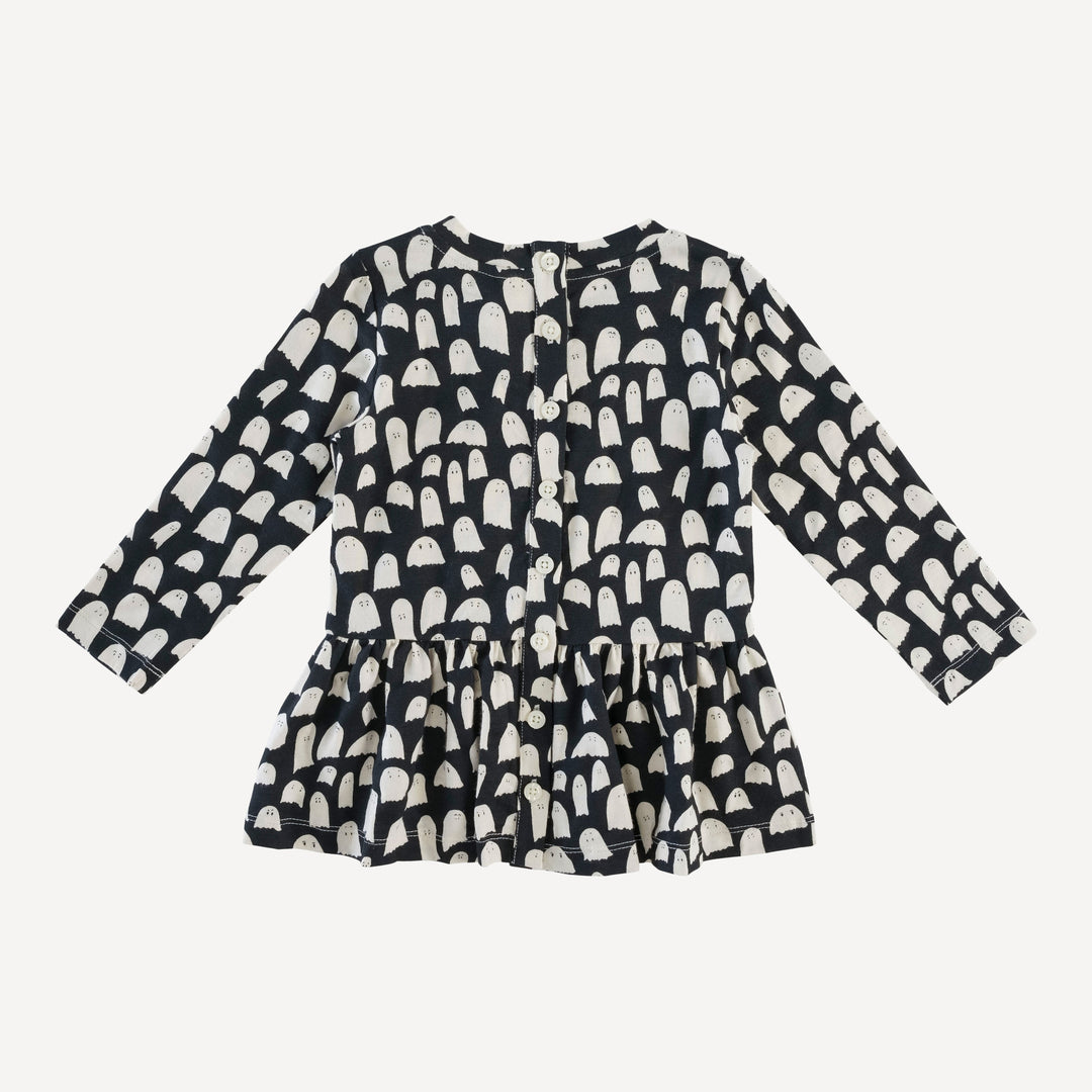 long sleeve kate top | ghosts | organic cotton interlock