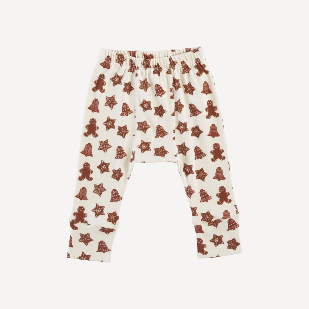 classic panda pant | gingerbread cookies | organic cotton single rib