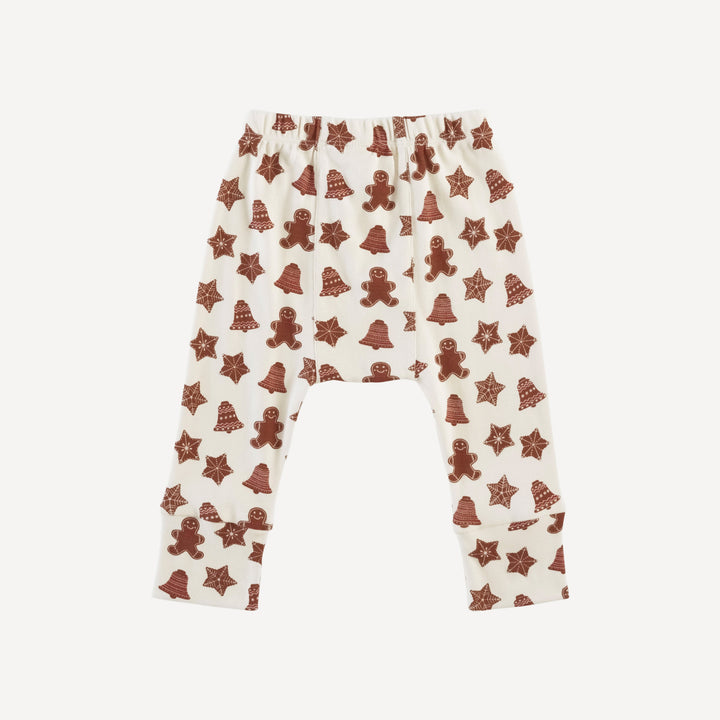 classic panda pant | gingerbread cookies | organic cotton single rib