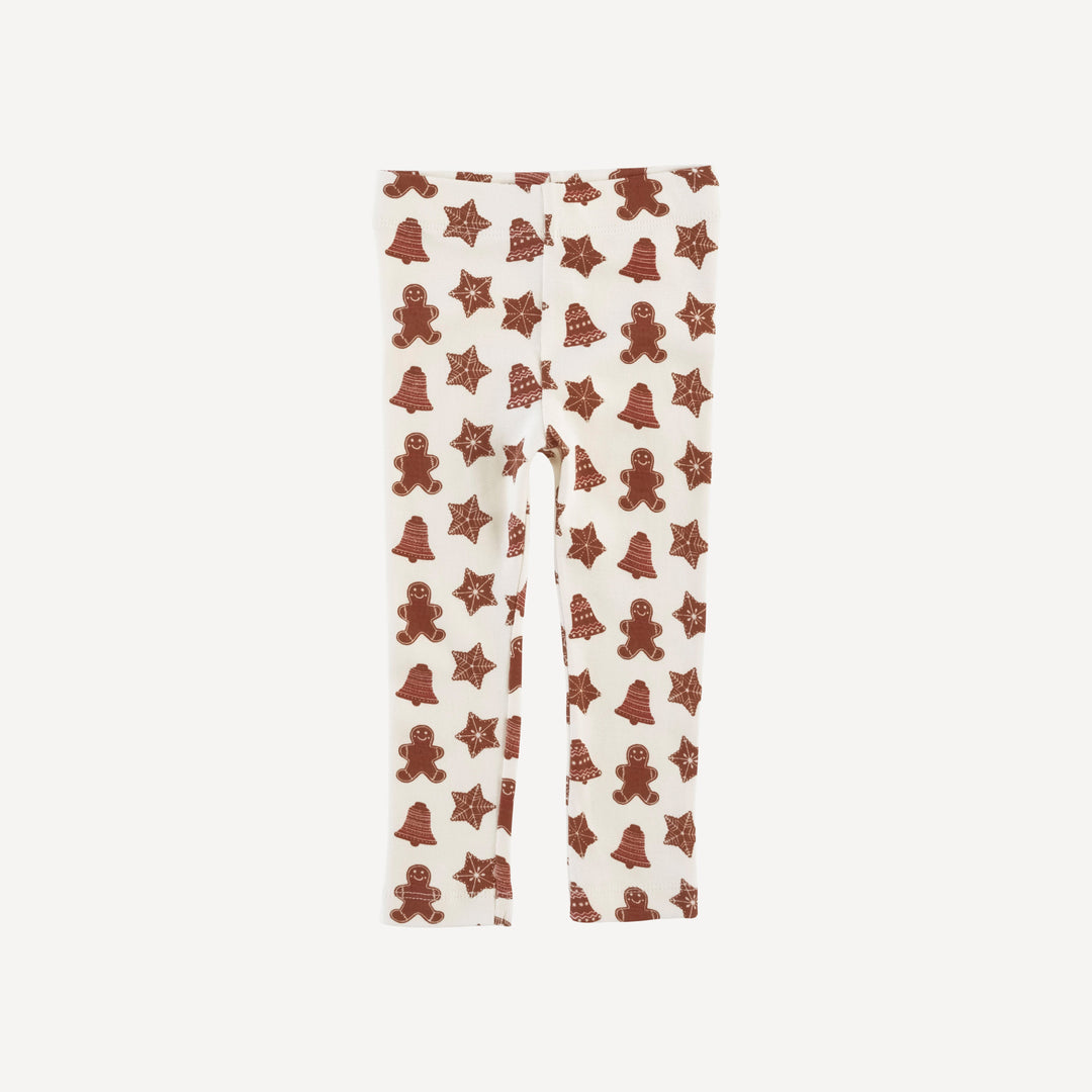 classic skinny legging | gingerbread cookies | organic cotton single rib