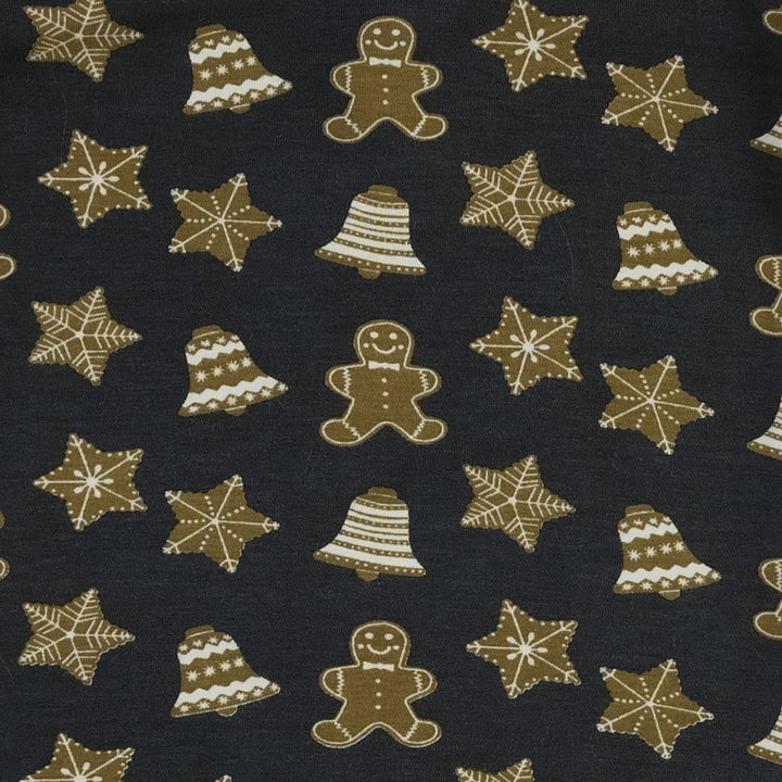 long sleeve crew neck pj set | gingerbread cookies | bamboo