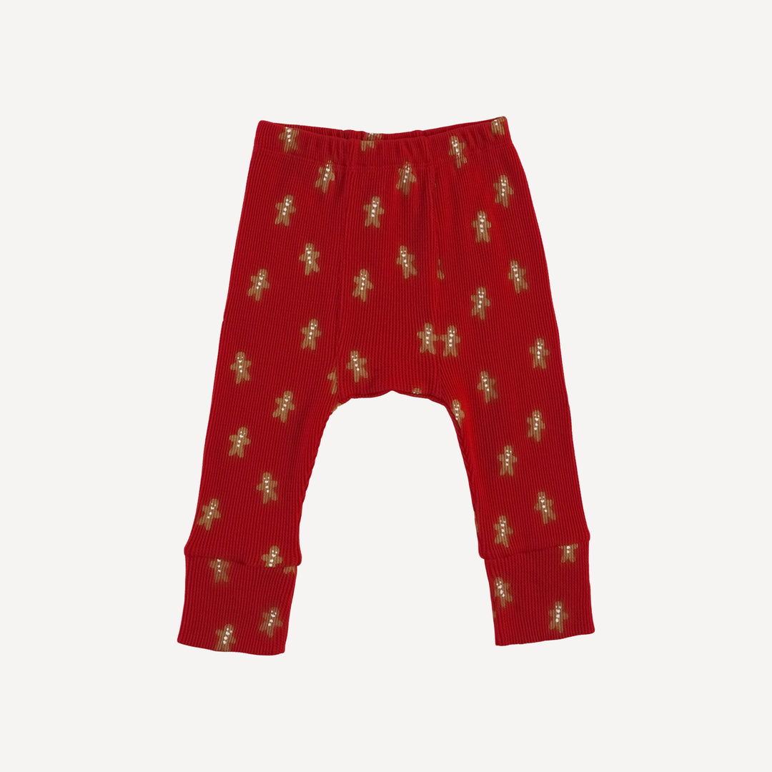 classic panda pant | gingerbread man | organic cotton thermal