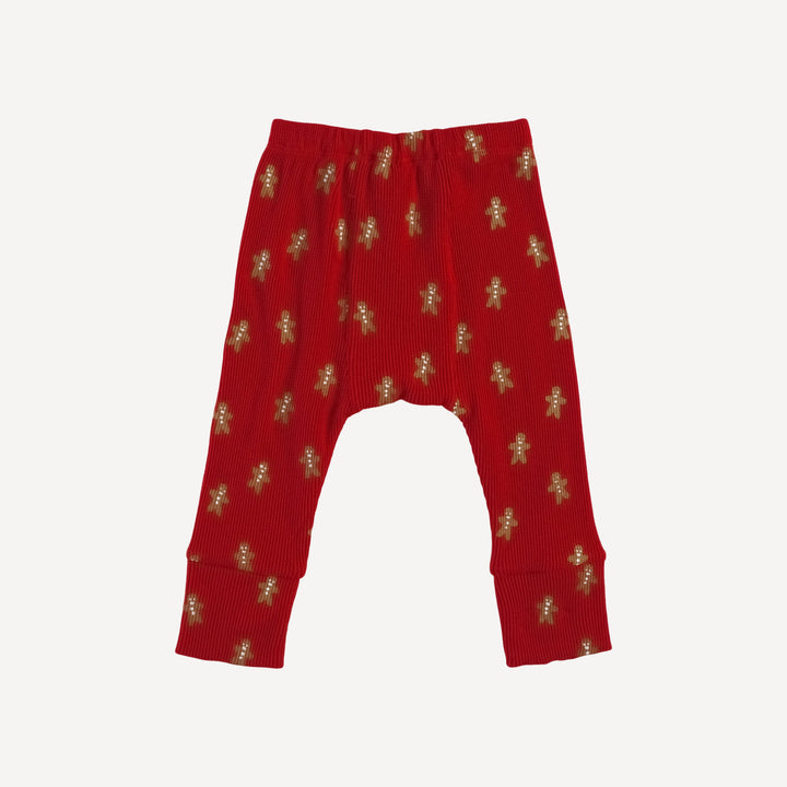 classic panda pant | gingerbread man | organic cotton thermal