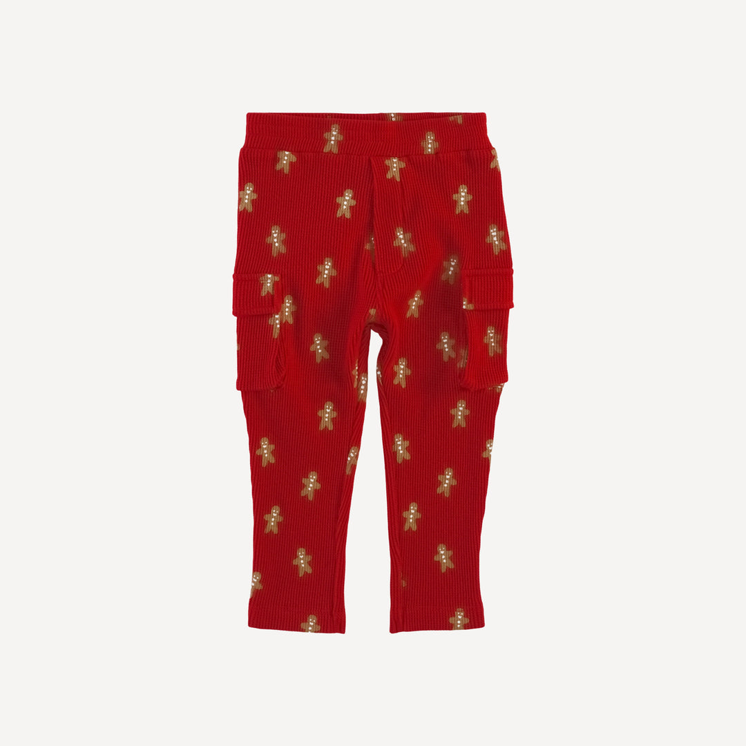 skinny cargo pant | gingerbread man | organic cotton thermal