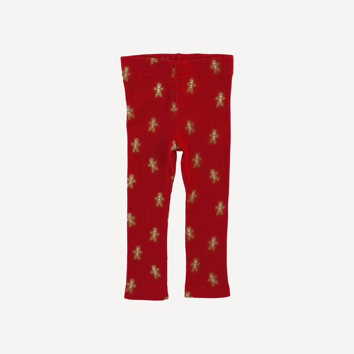 classic skinny legging | gingerbread man | organic cotton thermal