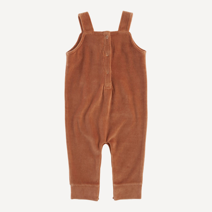 kanga pocket overall | gingerbread | organic cotton velour