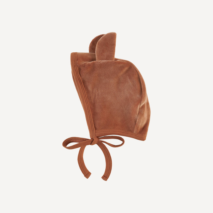 bear hat | gingerbread | organic cotton velour