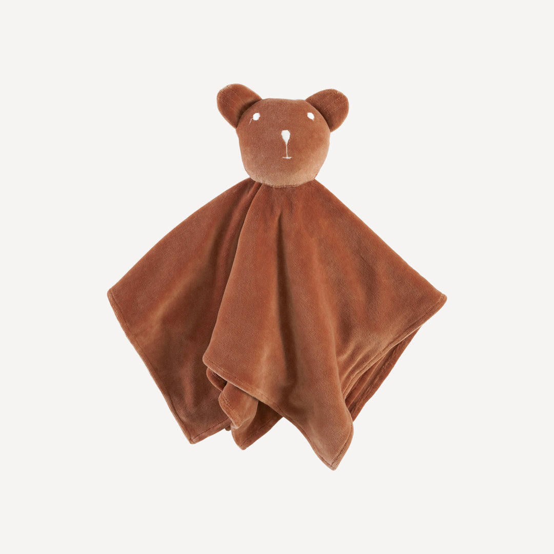 bear mini swaddler | gingerbread | organic cotton velour