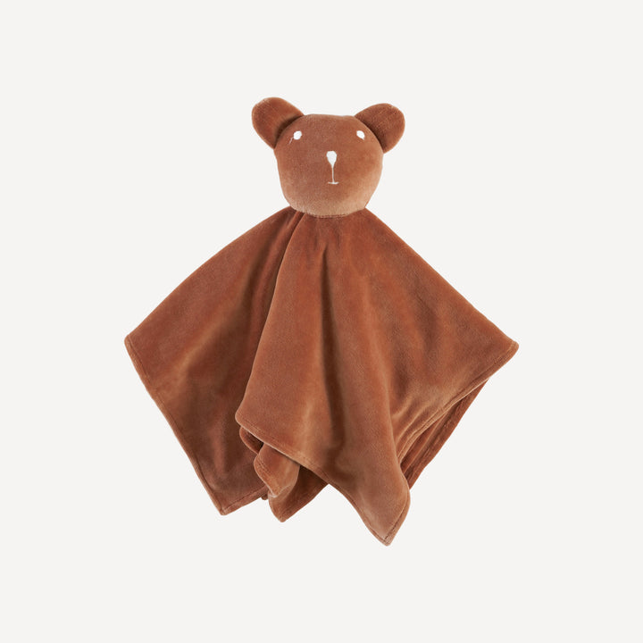 bear mini swaddler | gingerbread | organic cotton velour