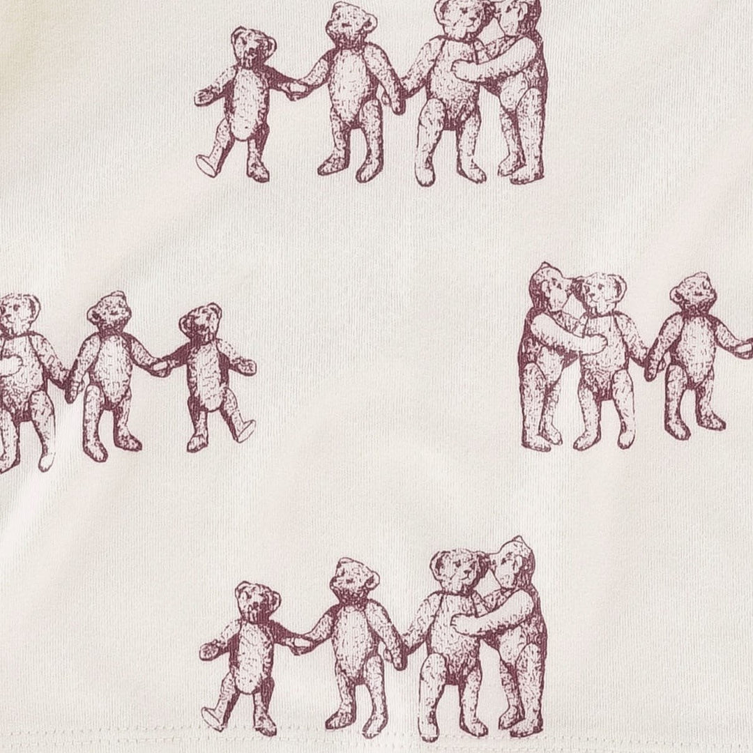 double layer blanket | ginger teddy bear | organic cotton flat rib