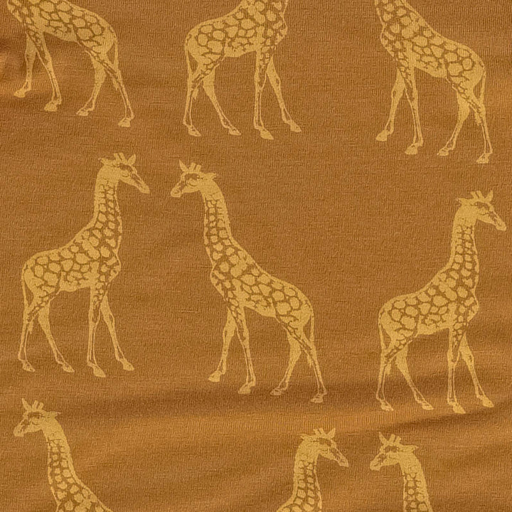 long sleeve lap neck knotted gown | giraffes | lenzing modal