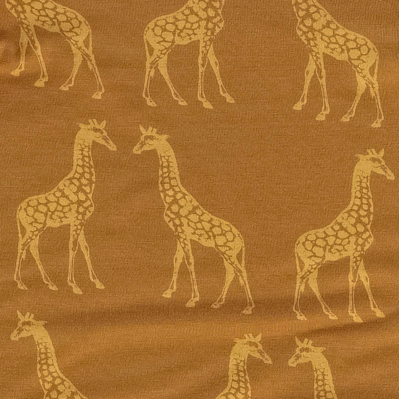 short sleeve retro lap neck shortie | giraffes | lenzing modal