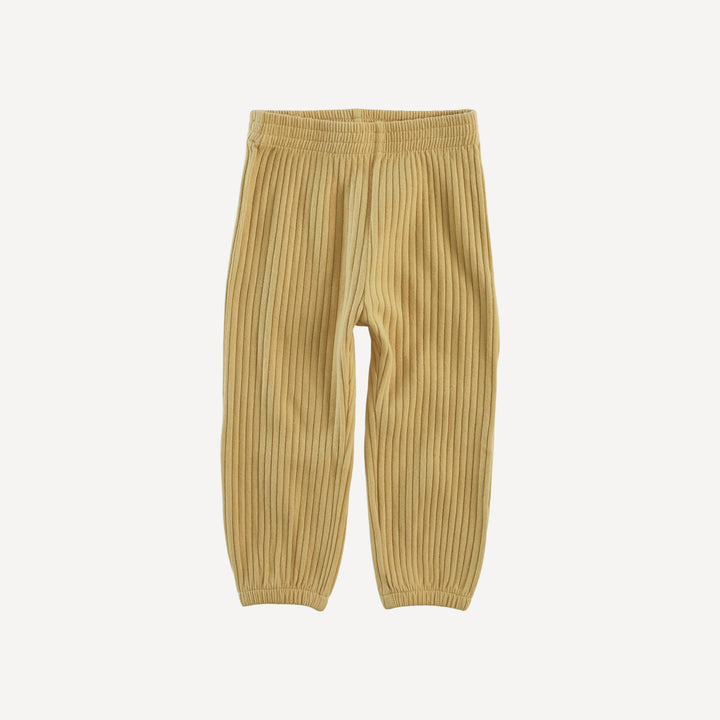long sleeve relaxed jogger set | golden honey | organic cotton wide rib