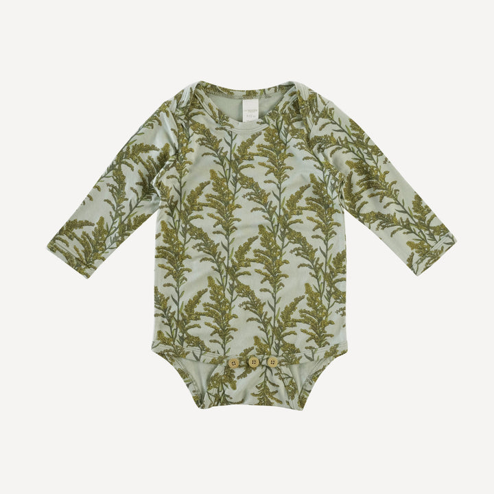 long sleeve lap neck bodysuit | goldenrod | modal