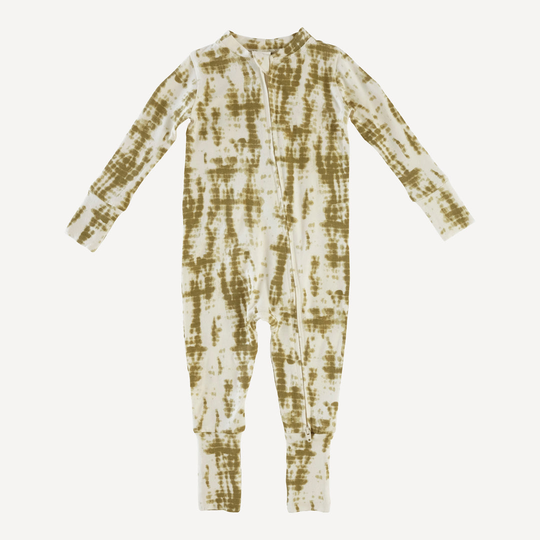 long sleeve convertible zippy pj | golden shibori | modal