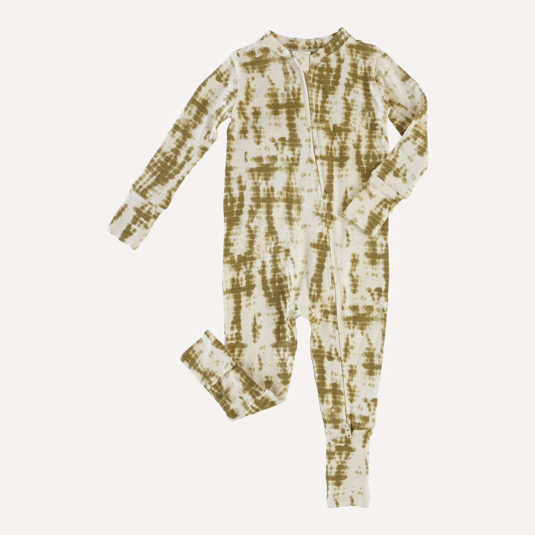 long sleeve convertible zippy pj | golden shibori | modal