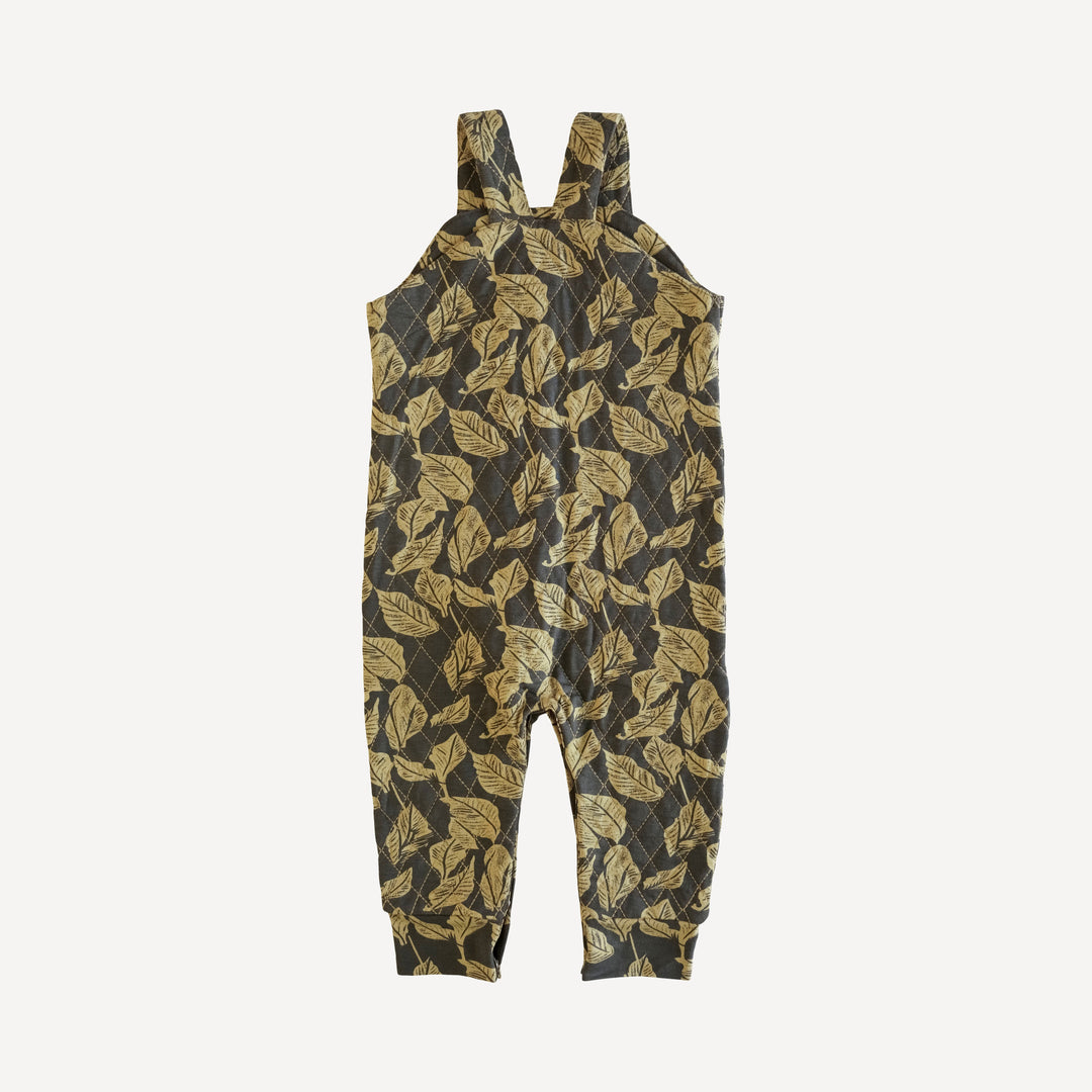 quilted country cuffed jumpsuit | golden woods leaf | modal