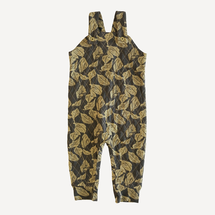 quilted country cuffed jumpsuit | golden woods leaf | modal