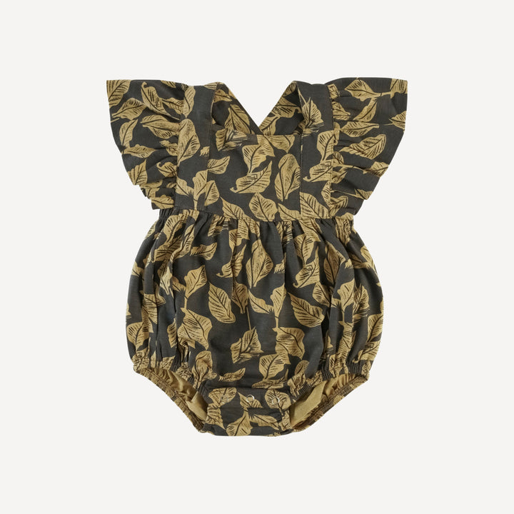 ruffle strap bubble | golden woods leaf | modal