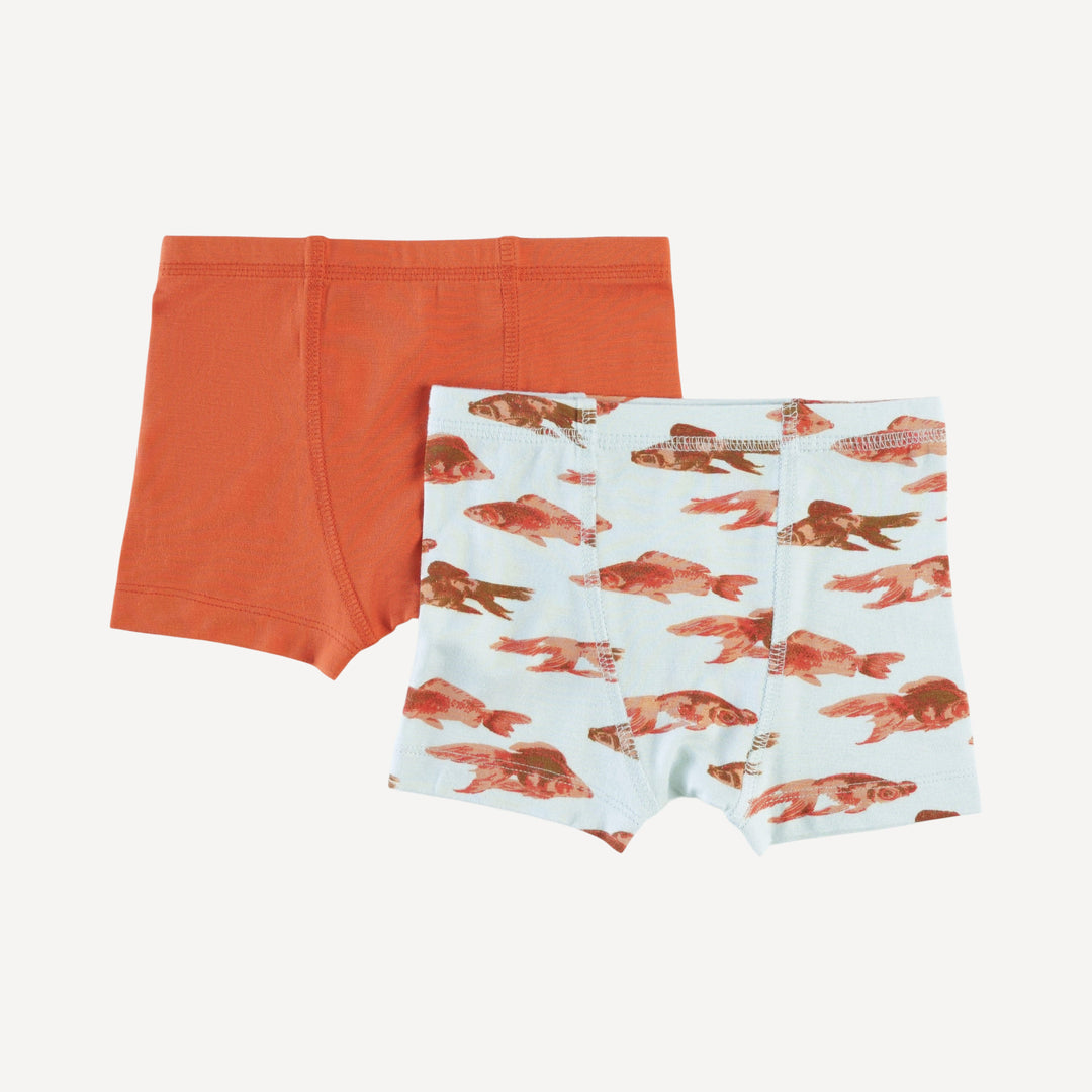 boxer set of 2 | peach goldfish | lenzing modal