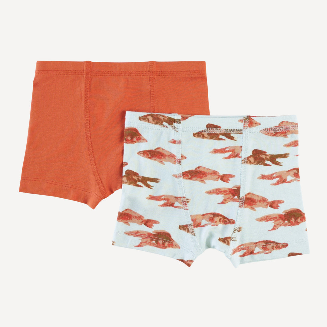 boxer set of 2 | peach goldfish | lenzing modal