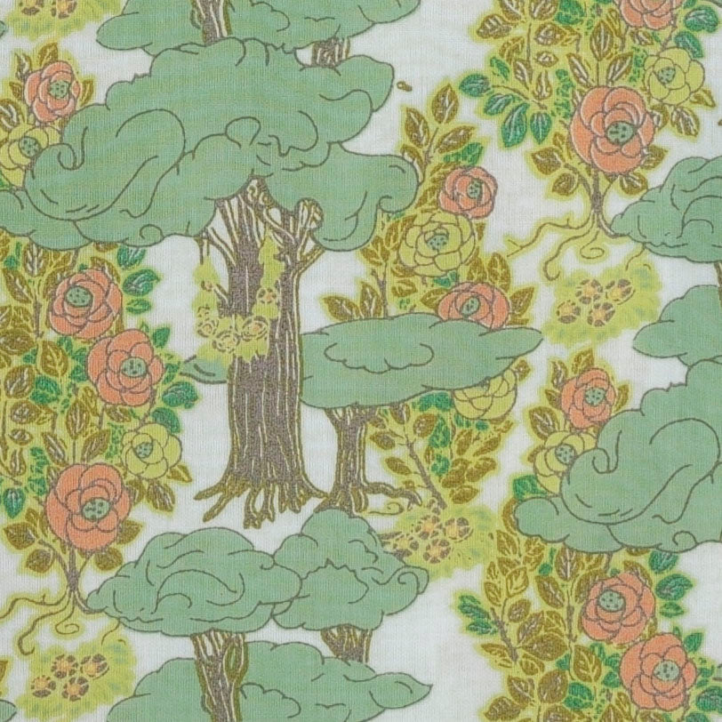 gathered pant | goldilocks morning woods | organic cotton woven