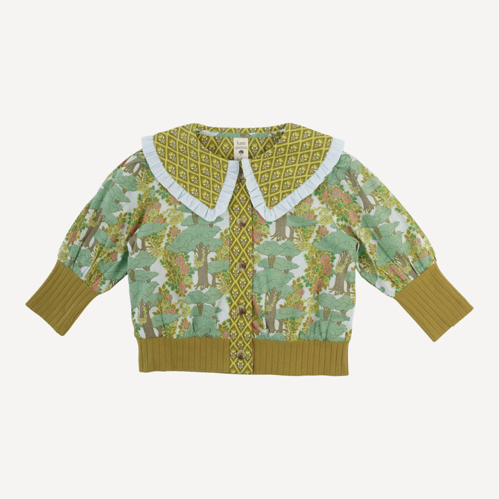 ruffle collar jacket | goldilocks morning woods | organic cotton woven