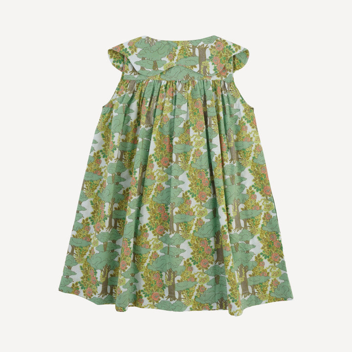 olive dress | goldilocks morning woods | organic cotton woven