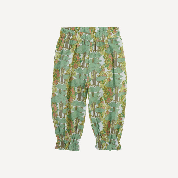gathered pant | goldilocks morning woods | organic cotton woven