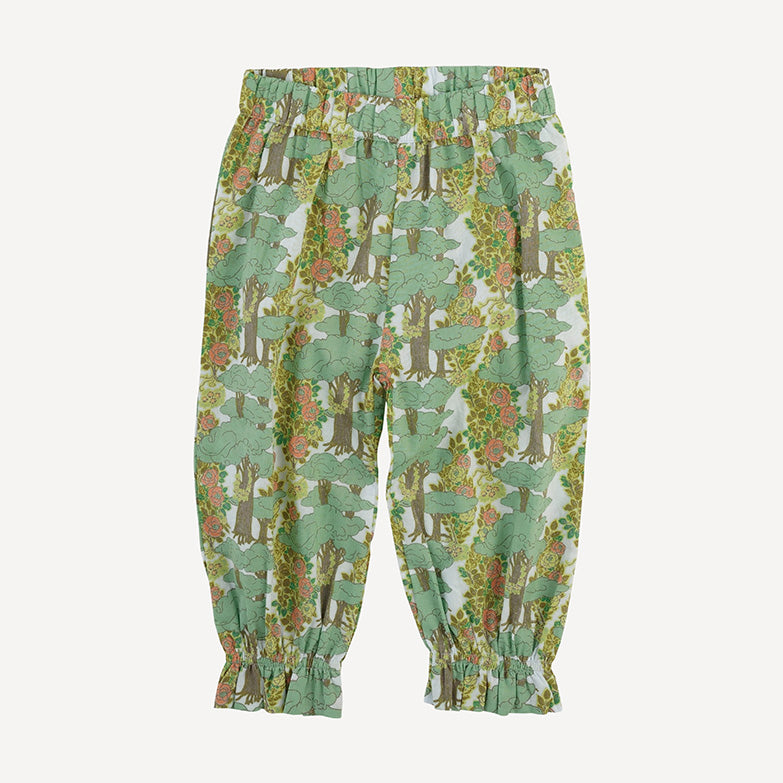 gathered pant | goldilocks morning woods | organic cotton woven
