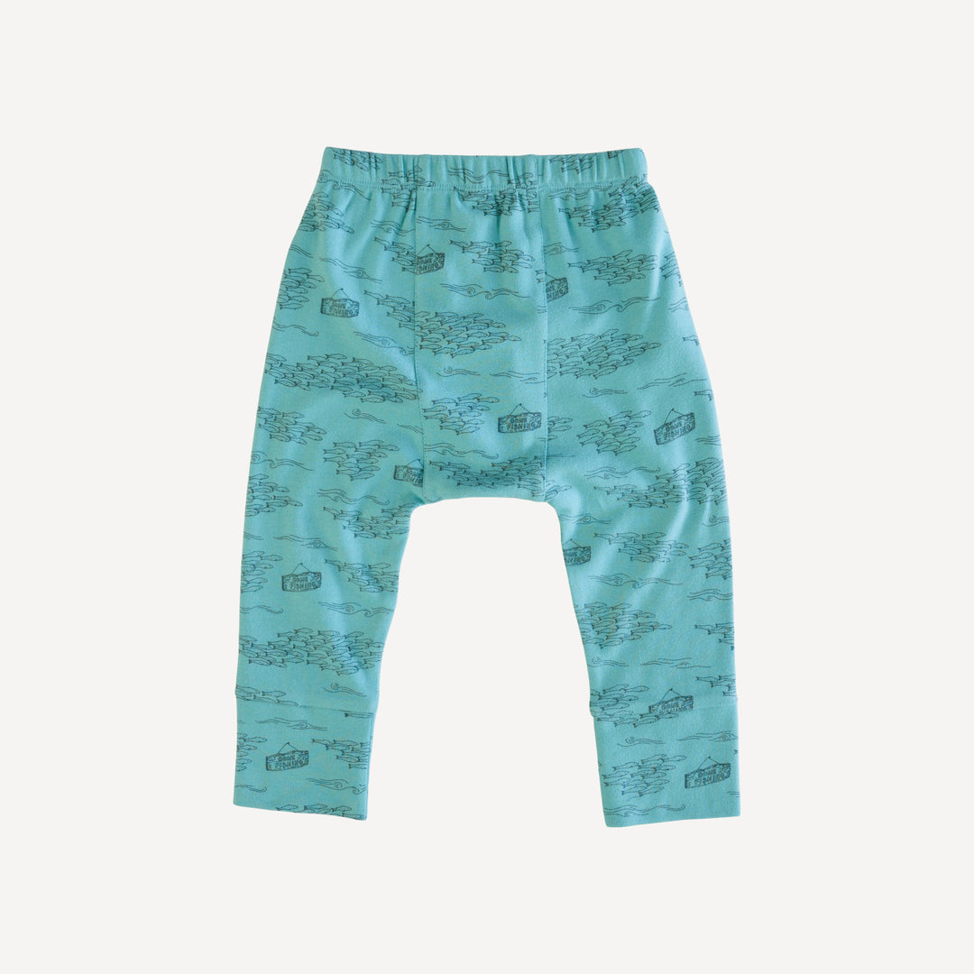 classic panda pant | gone fishing | organic cotton interlock