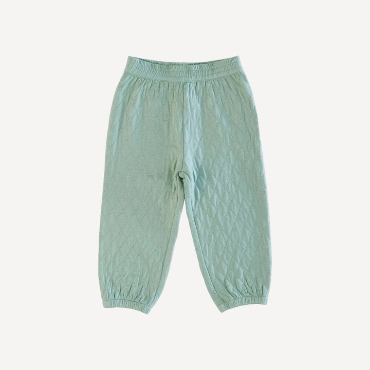 quilted relaxed jogger | granite green | bamboo